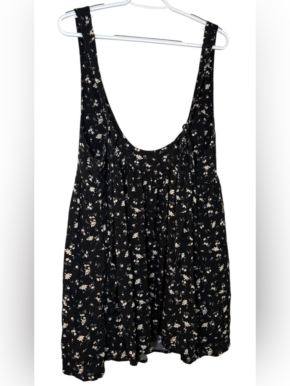 Free People Saturday Scooped Romper Dress in Black Combo Size XL Boho Summer - Picture 9 of 14